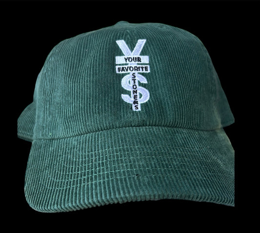 GREEN CORDUROY “¥F$” DAD HAT