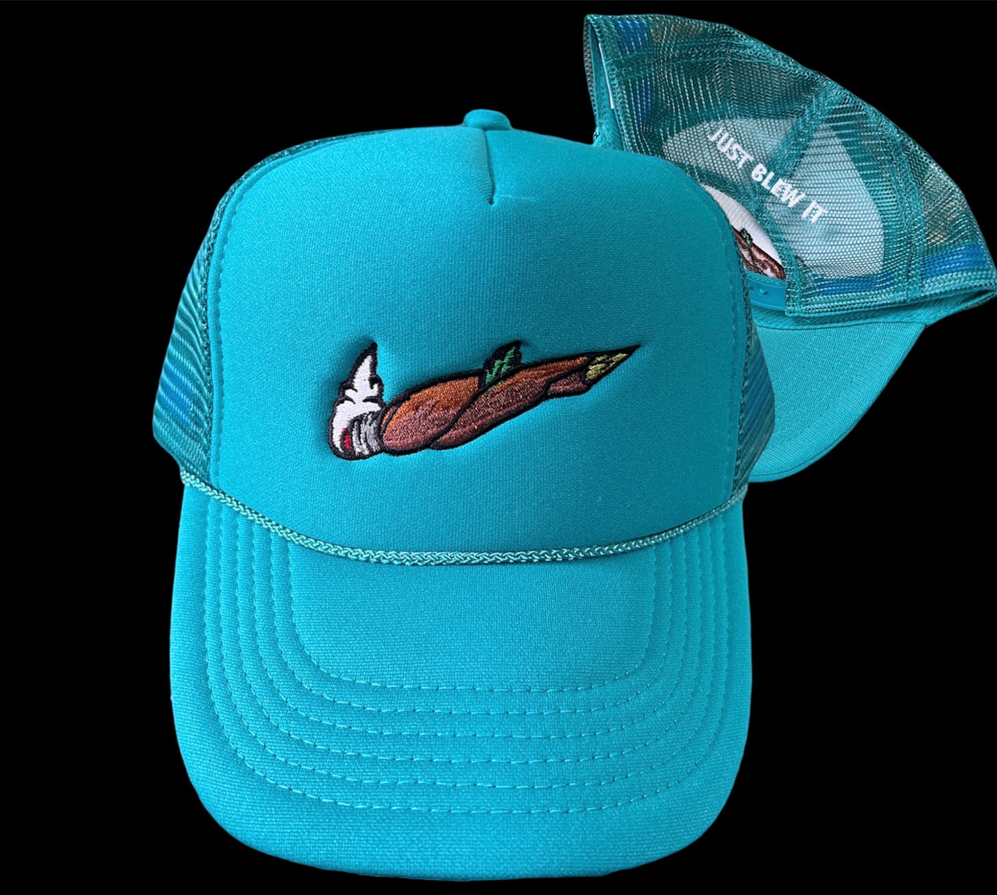 AQUA “JUST BLEW IT” TRUCKER HAT