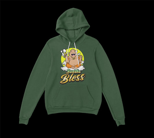 GREEN “BUDDHA BLESS” HOODIE