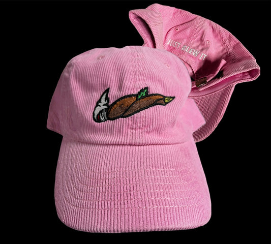 PINK CORDUROY “JUST BLEW IT” DAD HAT