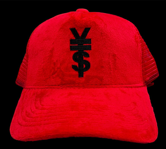 RED VELVET “¥F$” TRUCKER HAT