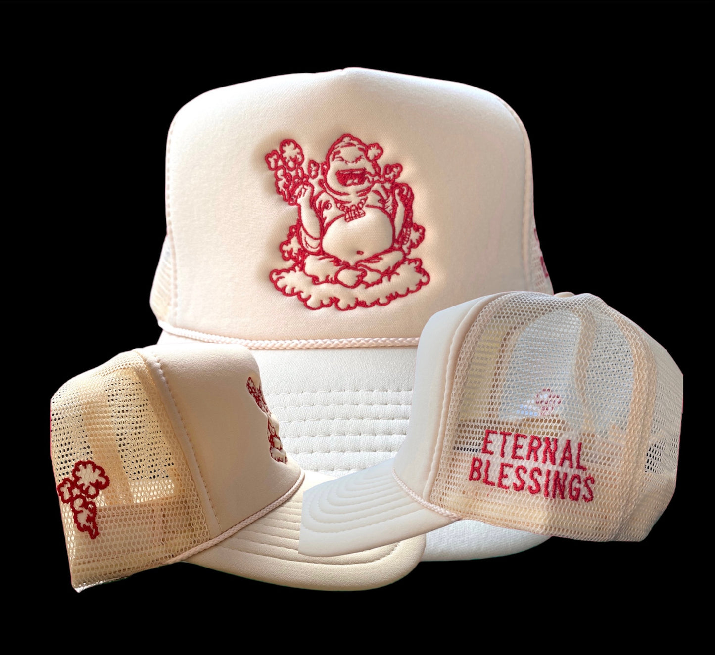 CREAM “ETERNAL BLESSINGS” TRUCKER HAT