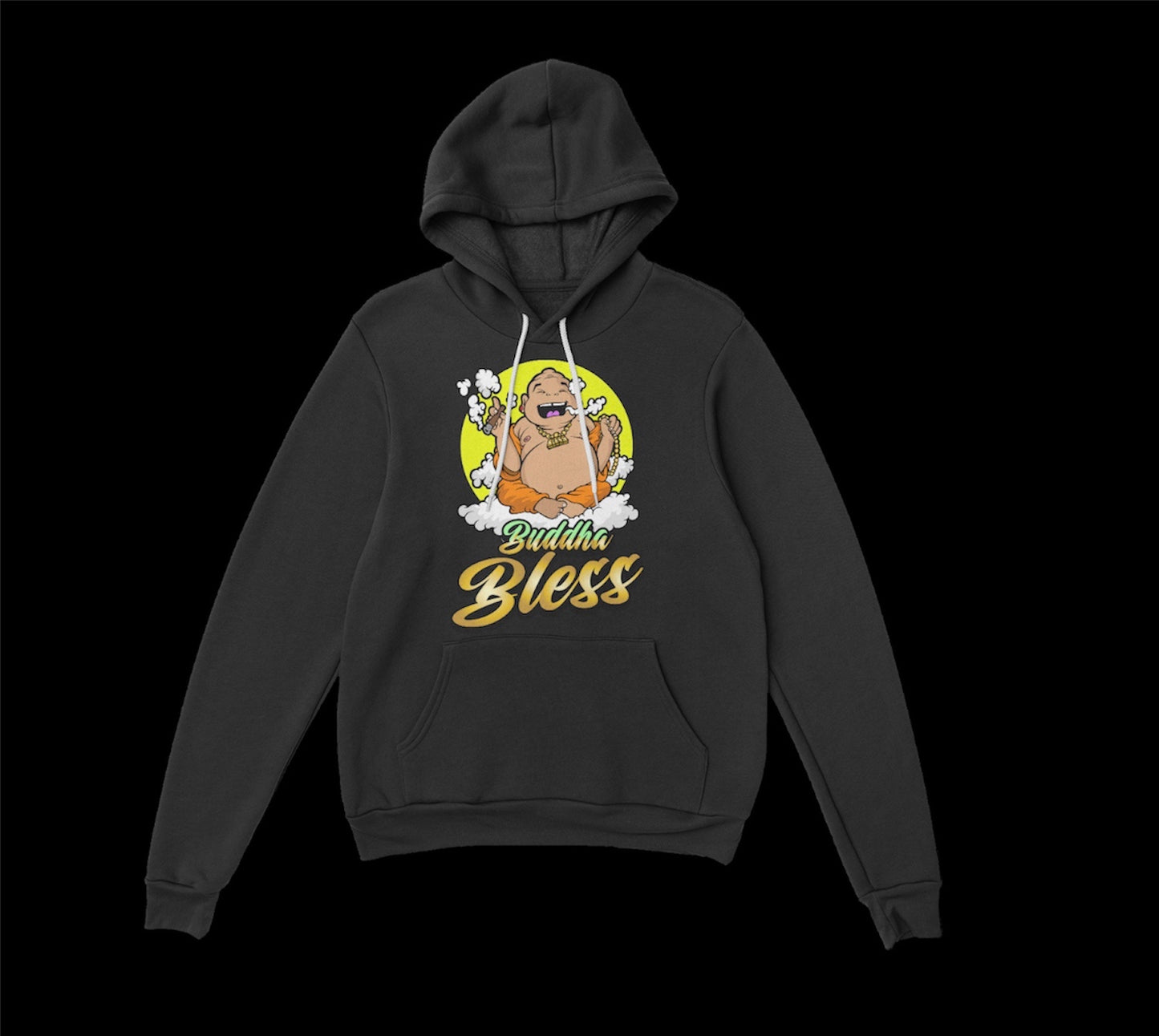 BLACK “BUDDHA BLESS” HOODIE