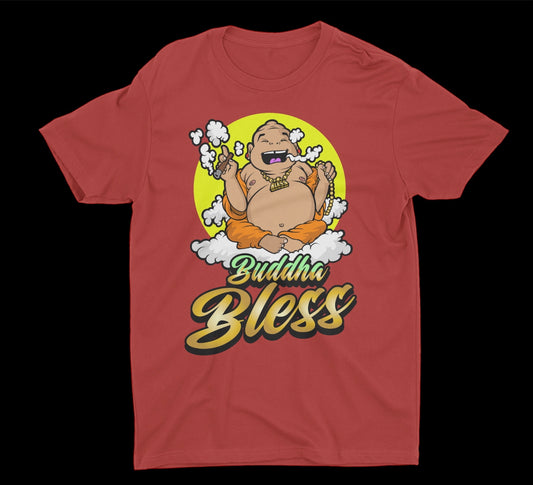 Red Buddha Bless T-Shirt